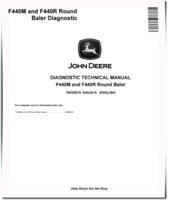 John Deere F440M and F440R Round Balers Diagnostic Manual (TM300819)