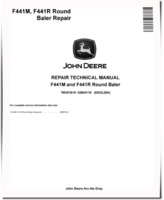John Deere F441M and F441R Round Balers Repair Manual (TM301619)