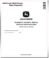 John Deere V451R and V461R Round Balers Diagnostic Manual (TM301919)