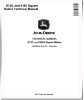 John Deere S160 and S180 Square Balers Technical Manual (TM302519)