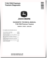 John Deere 7130, 7230, 7330, 7430 and 7530 Premium Tractors (North America) Diagnostic Service Technical Manual (TM400019)