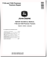John Deere 7130 and 7230 Premium Tractors (North America) Service Repair Techical Manual (TM400119)