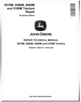 John Deere 5070M, 5080M, 5090M and 5100M Tractors (European Edition) Repair Manual (TM402019)