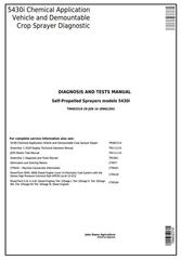 TM402319 - John Deere 5430i Demountable Self-Propelled Crop Sprayer Diagnostic &Tests Service Manual