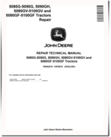 John Deere 5080G, 5080GF, 5080GV, 5090G, 5090GF, 5090GH, 5090GV, 5100GF and 5100GV Tractors Repair Manual (TM402519)