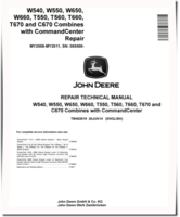 John Deere C670, T550, T560, T660, T670, W540, W550, W650 and W660 MY2008-2011 Combines (SN. from 085500) Repair Manual (TM402619)