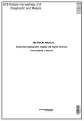TM402719 - John Deere 678 Hay & Forage Rotary Harvesting Unit All Inclusive Technical Service Manual