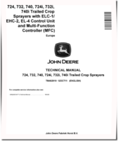 John Deere 724, 724i, 732, 732i, 740 and 740i Trailed Crop Sprayers (European Edition) Technical Manual (TM402919)