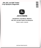 John Deere 824, 832 and 840 Trailed Crop Sprayers Diagnostic Manual (TM403419)