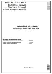 TM403519 - John Deere R944i, R952i, R962i (European) Trailed Crop Sprayer Diagnostic Service Manual