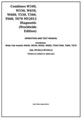 TM404119 - John Deere Combines W540, W550, W650, W660, T550, T560, T660, T670 w.Wide Cab Diagnostic manual