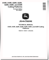 John Deere 616R, 618R, 620R, 622R, 625R, 630R and 635R Cutting Platforms (European Edition, SN. from 038027) Technical Manual (TM405119)
