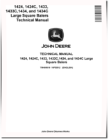 John Deere 1424, 1424C, 1433, 1433C, 1434 and 1434C Large Square Balers Technical Manual (TM405619)