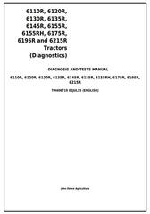 TM406719 - John Deere 6110R,6120R, 6130R, 6135R, 6145R, 6155R, 6175R,6195R, 6215R Tractor Diagnostic Manual