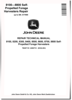 John Deere 8100, 8200, 8300, 8400, 8500, 8600, 8700 and 8800 Self-Propelled Forage Harvesters (SN: 516000-618999) Repair Manual (TM407119)