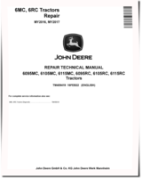 John Deere 6095MC, 6095RC, 6105MC, 6105RC, 6115MC and 6115RC Tractors (MY16-17) Repair Manual (TM409419)