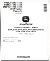 John Deere 6110R, 6120R, 6130R, 6135R, 6145R, 6155R, 6155RH, 6175R, 6195R and 6215R Tractors (from MY18) Diagnostic Manual (TM410319)