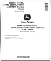 John Deere 6095MC, 6095RC, 6105MC, 6105RC, 6115MC and 6115RC Tractors (MY18-19) Repair Manual (TM411019)