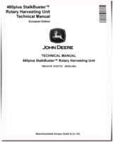 John Deere StalkBuster 460 plus Rorary Harvesting Units (European Edition) Technical Manual (TM414119)