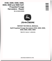 John Deere 8100, 8200, 8300, 8400, 8500, 8600 and 9600 Self-Propelled Forage Harvesters Repair Manual (TM414719)
