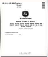 John Deere 6R 110, 6R 120, 6R 130, 6R 140, 6R 145 and 6R 150 Tractors (from MY2022) Repair Manual (TM414919)