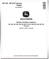 John Deere 6R 145, 6R 155, 6R 165, 6R 175, 6R 185, 6R 195 and 6R 215 Tractors (from MY22) Repair Manual (TM415019)