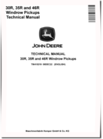 John Deere 30R, 35R and 46R Windrow Pickups Technical Manual (TM415219)