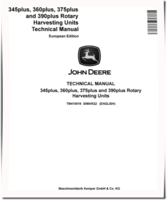 John Deere 345plus, 360plus, 375plus and 390plus Rotary Harvesting Units (European Edition) Technical Manual (TM415919)