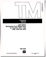 John Deere Tractor 1030, 1130, 1630, 1830 and 2030 Mechanical Front Wheel Drives Technical Manual (TM4326)
