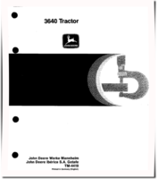 John Deere 3640 Tractors Technical Manual (TM4419)