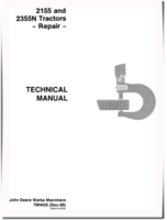 John Deere 2155 and 2355N Tractors Repair Manual (TM4435)