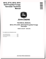 John Deere 6610, 6710, 6810 and 6910 Self-Propelled Forage Harvesters Technical Manual (TM4489)