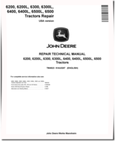 John Deere 6200, 6200L, 6300, 6300L, 6400, 6400L, 6500 and 6500L Tractors (North America) Repair Manual (TM4523)