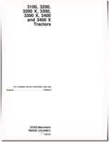 John Deere 3100, 3200, 3200X, 3300, 3300X, 3400 and 3400X Tractors Technical Manual (TM4525)