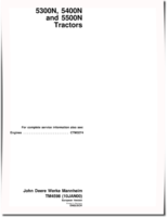 John Deere 5300N, 5400N and 5500N Tractors (Europe) Technical Manual (TM4598)