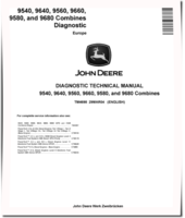 John Deere 9540, 9560, 9580, 9640, 9660, 9680 CWS and WTS Combines (European Edition) Diagnostic Manual (TM4698)