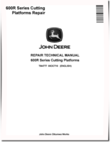 John Deere 614R, 616R, 618R, 620R, 622R, 625R and 630R Cutting Platforms Repair Manual (TM4777)