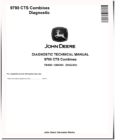 John Deere 9780 CTS Combines Diagnostic Manual (TM4884)