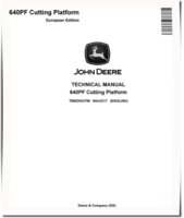 John Deere 640PF Cutting Platforms (European Edition) Technical Manual (TM5ZN53786)