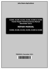 TM605019 - John Deere Tractors 6100D, 6110D, 6115D, 6125D, 6130D & 6140D Service Repair Technical Manual