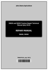 TM607019 - John Deere Tractors 5083E and 5093E Service Repair Technical Manual