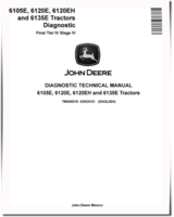 John Deere 6105E, 6120E, 6120EH and 6135E Final Tier IV Stage IV Tractors (from 10.2015) Diagnostic Manual (TM608519)