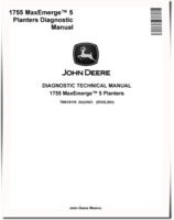 John Deere 1755 MaxEmerge™ 5 Planters Diagnostic Manual (TM610119)