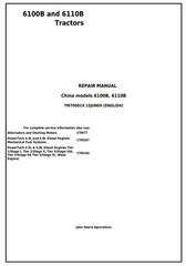 TM700019 - John Deere 6100B and 6110B 2WD or MFWD - China Tractors Service Repair Manual