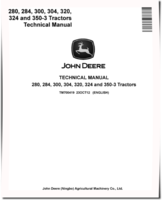 John Deere 280, 284, 300, 304, 320, 324 and 350-3 China Tractors Technical Manual (TM700419)