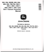 John Deere 5055B, 550, 550-1, 554, 554-1, 600, 600-1, 604, 604-1, 650, 650-1, 654, 654-1, 700, 700-1, 704 and 704-1 China Tractors Technical Manual (TM701619)