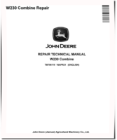 John Deere W230 Combines Repair Manual (TM706119)