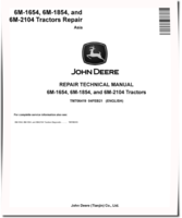 John Deere 6M-1654, 6M-1854 and 6M-2104 Tractors (Asia) Repair Manual (TM706419)