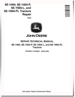 John Deere 6E-1404, 6E-1404-P, 6E-1504-L and 6E-1504-PL Tractors (Asia) Repair Manual (TM706619)