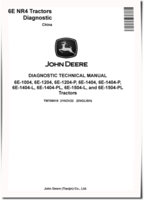 John Deere 6E-1004, 6E-1204(P), 6E-1404(L, P, PL), 6E-1504-L and 6E-1504-PL Tractors (China) Diagnostic Manual (TM708019)